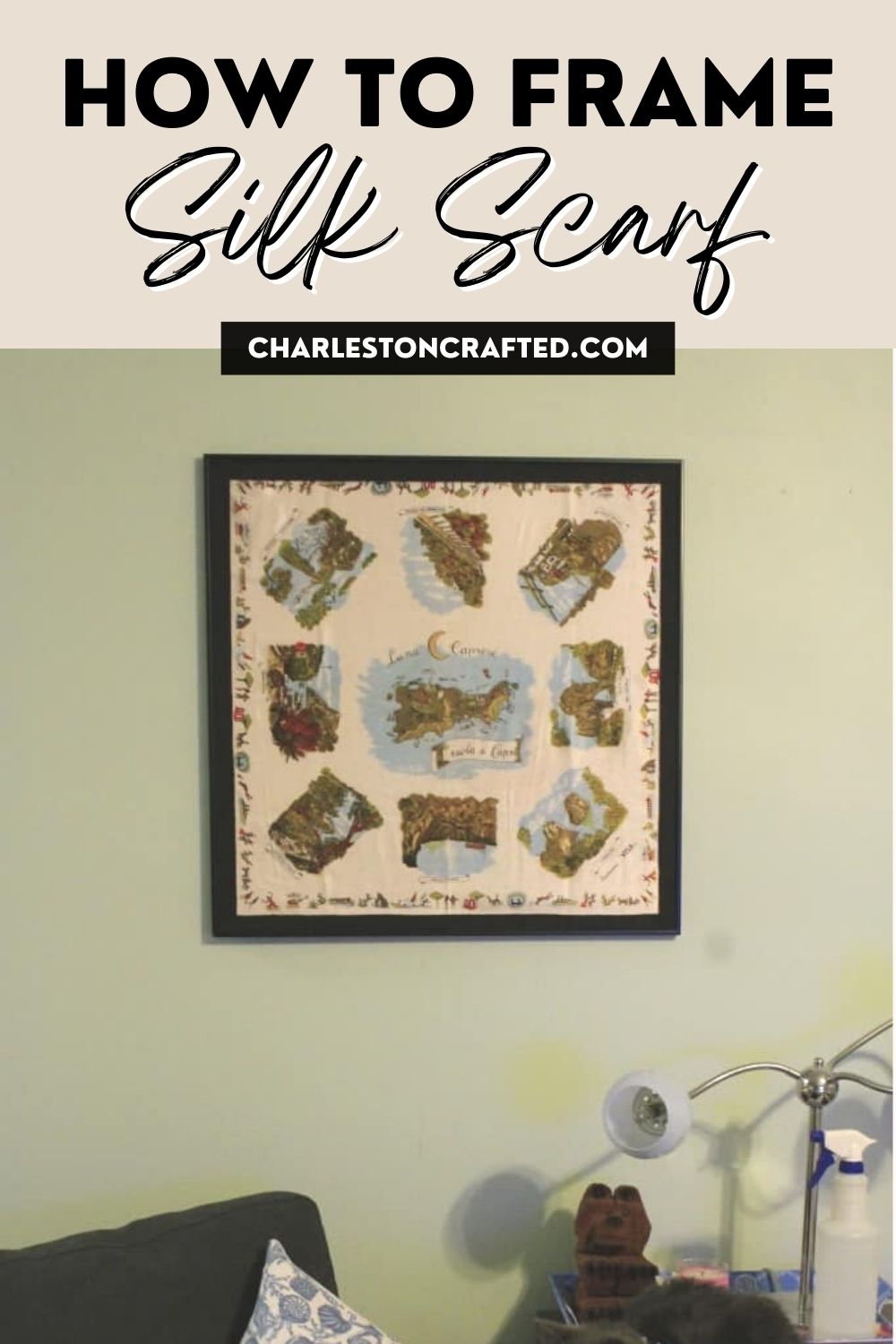 how to frame a silk scarf