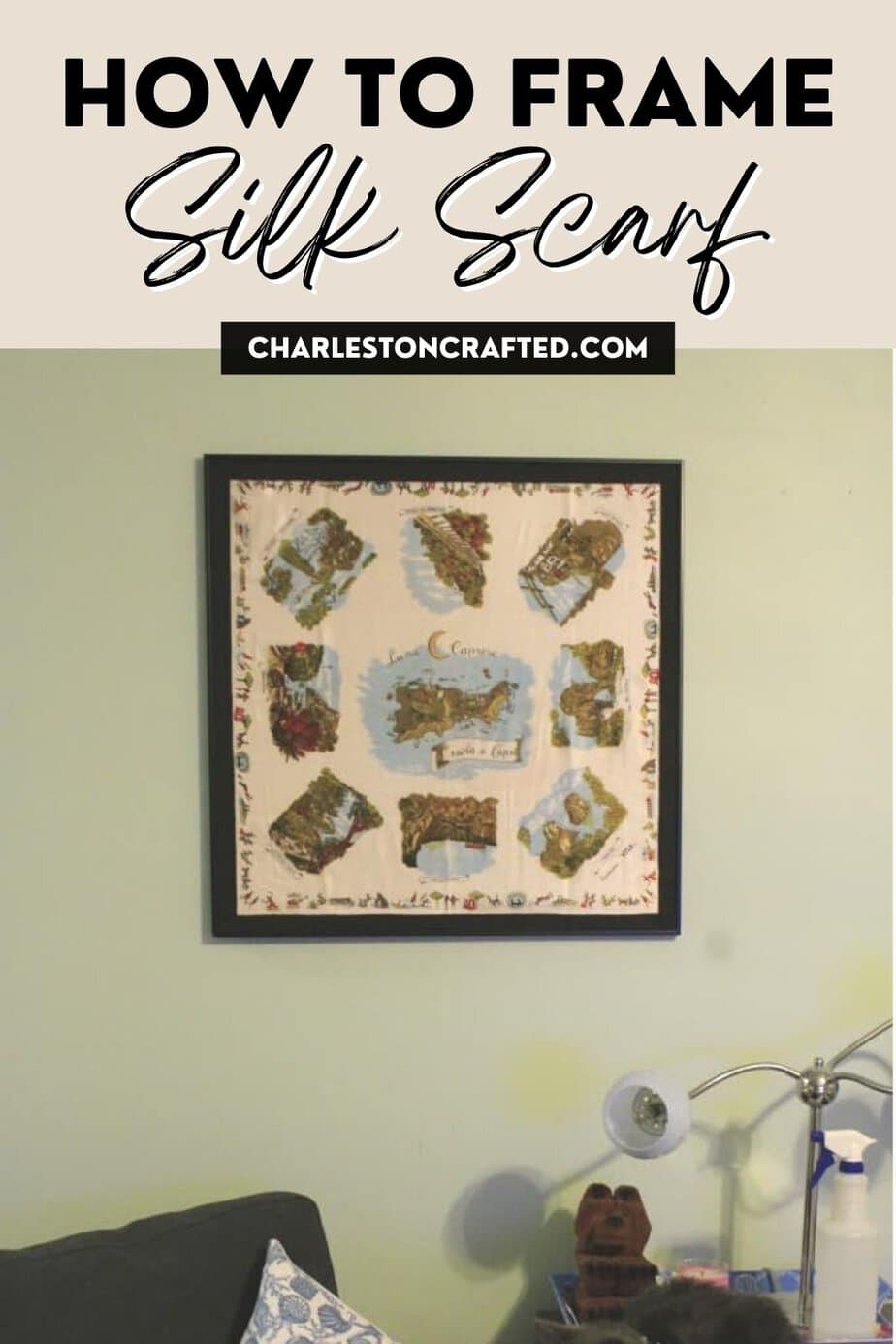 how to frame a silk scarf