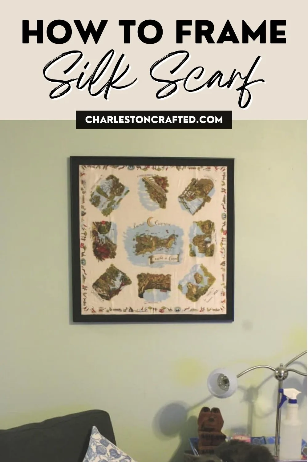 how to frame a silk scarf