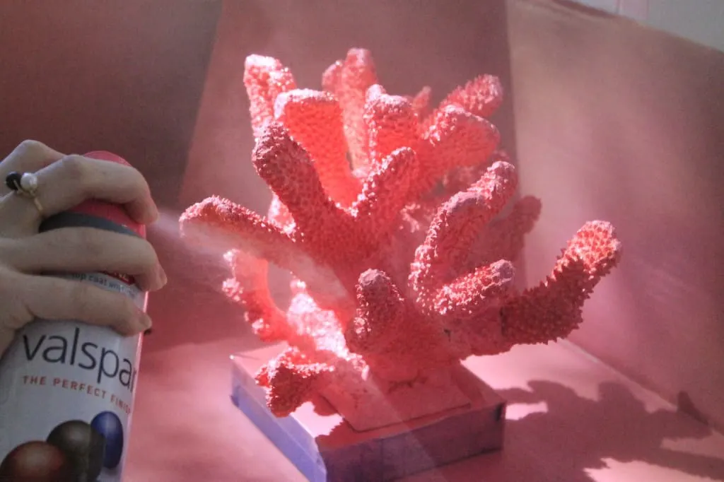 Spray Painting Coral - Charleston Crafted