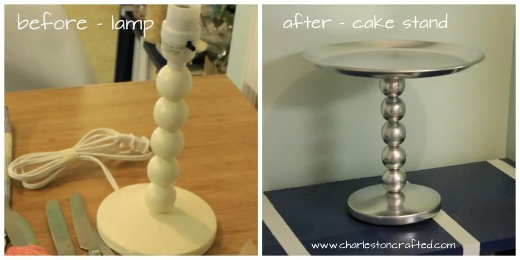 before and after cake stand