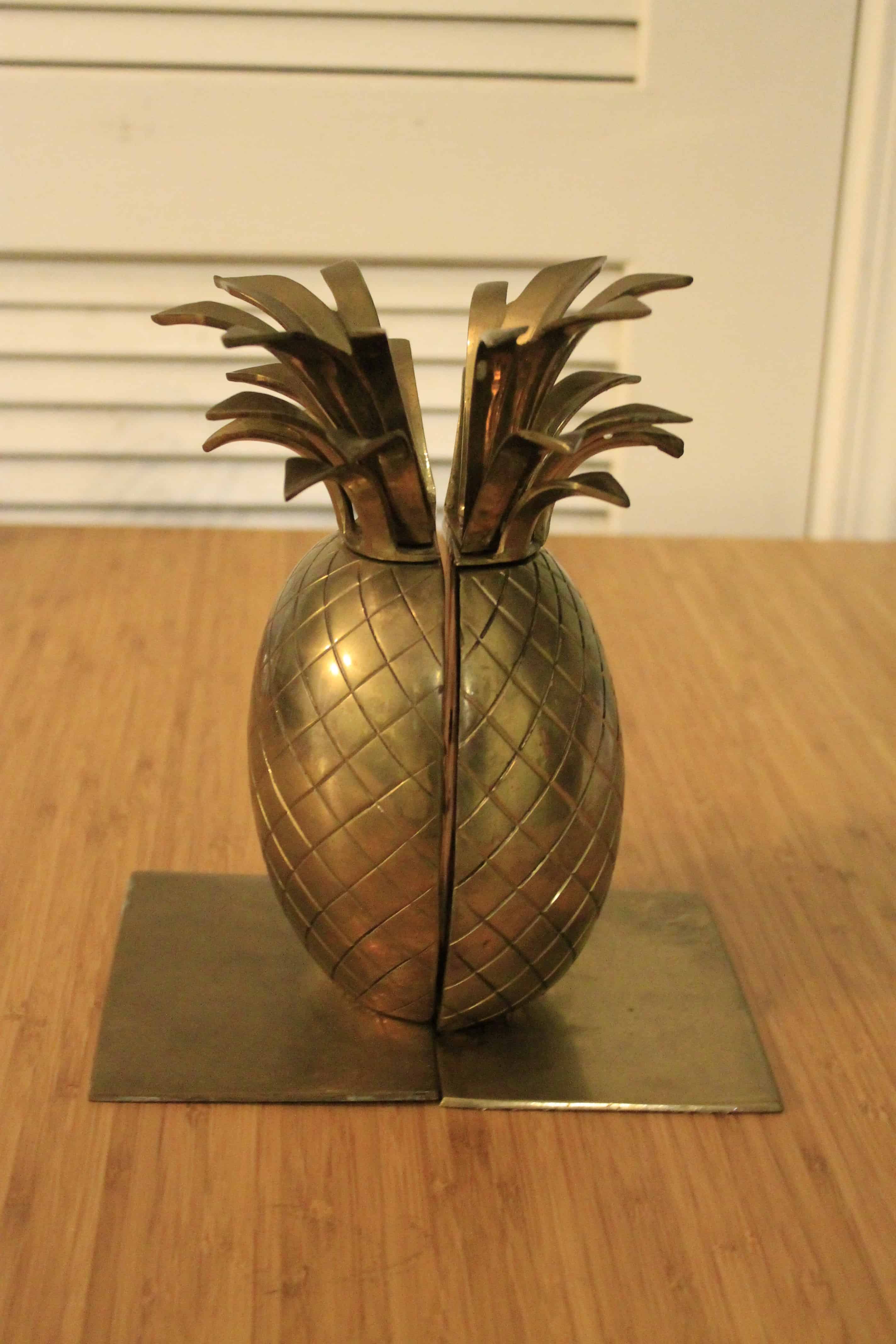 brass pineapple bookends brass pineapple bookends