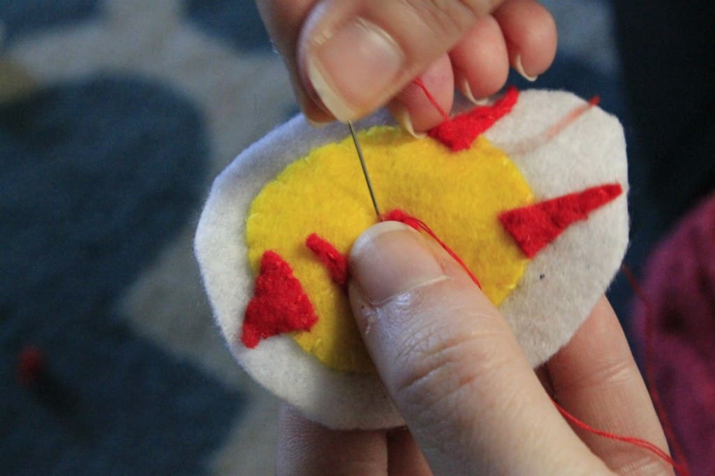 Deviled Egg Felt Ornament - Charleston Crafted