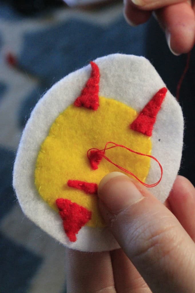 Deviled Egg Felt Ornament - Charleston Crafted