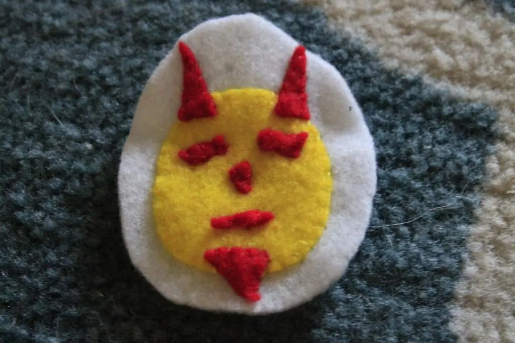 Deviled Egg Felt Ornament - Charleston Crafted