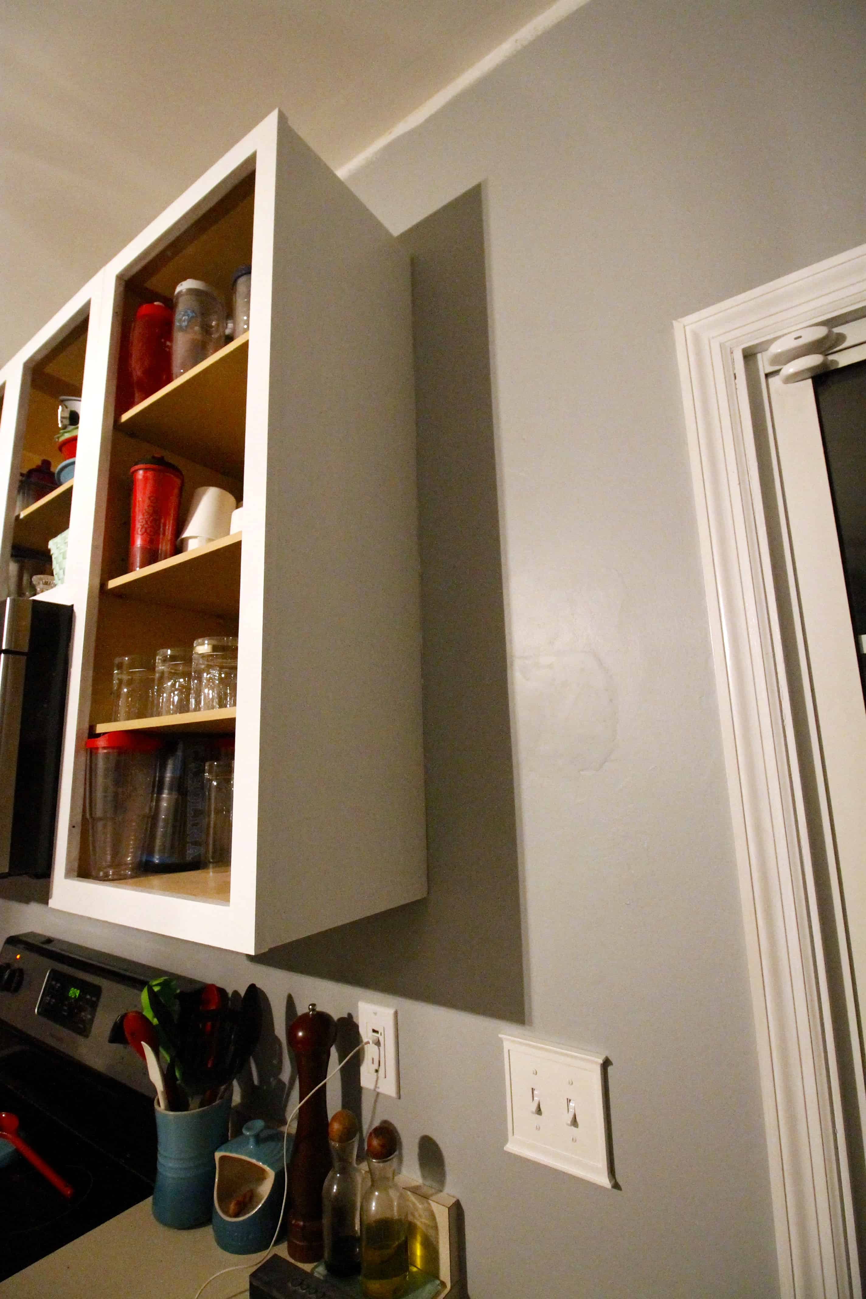 DIY open shelving: Converting kitchen cabinets to shelves