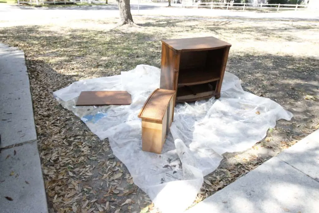 Simple Side Table Makeover with Spray Paint - Charleston Crafted