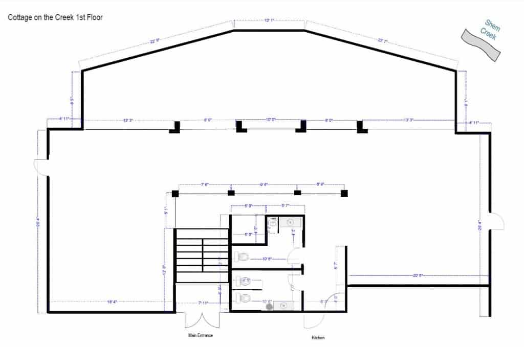 Cottage on the Creek Floor Plan - Charleston Crafted