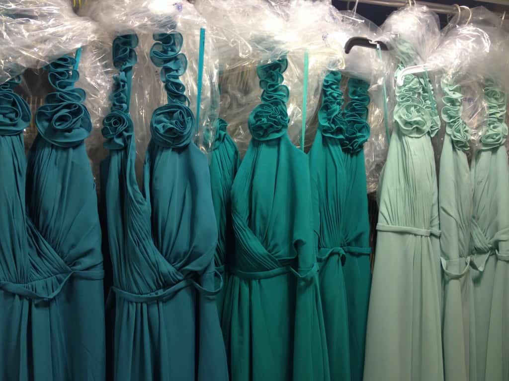 Shades of Teal Bridesmaid Dresses - Charleston Crafted