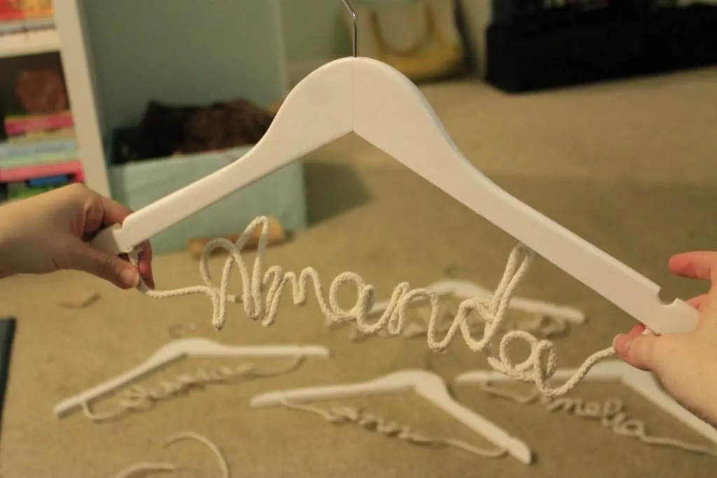 DIY Nautical Rope Bridesmaid Dress Hangers - Charleston Crafted