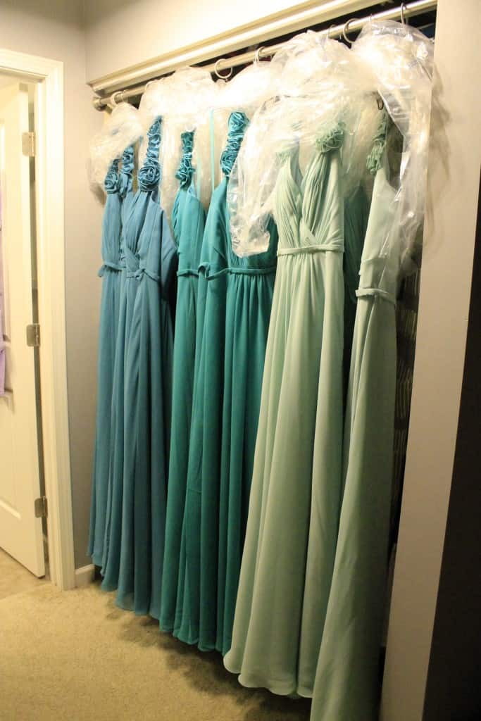 Shades of Teal Bridesmaid Dresses - Charleston Crafted
