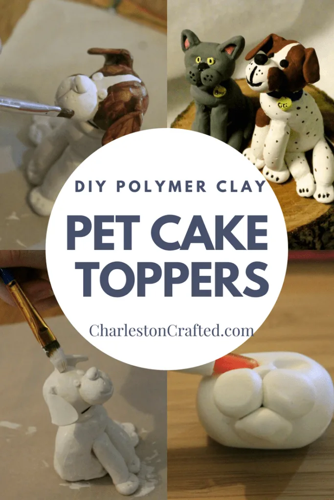 DIY Animal Figurine Polymer Clay Cake Topper via Charleston Crafted