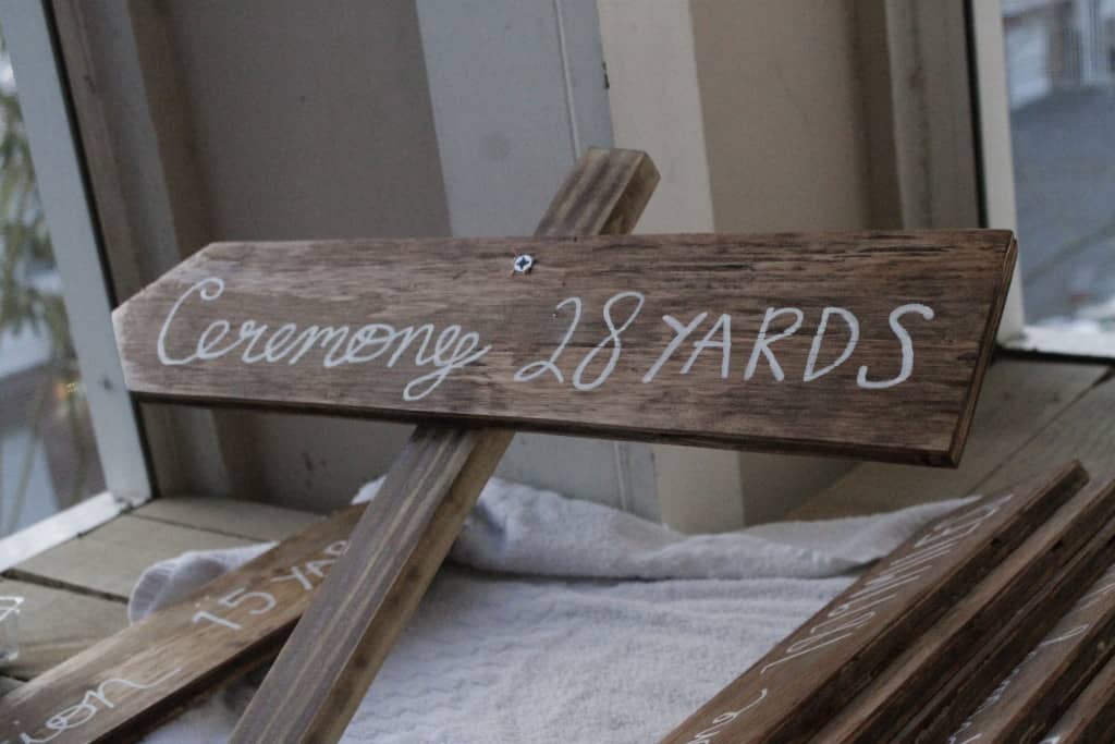 Directional Arrows Wedding Sign- Charleston Crafted