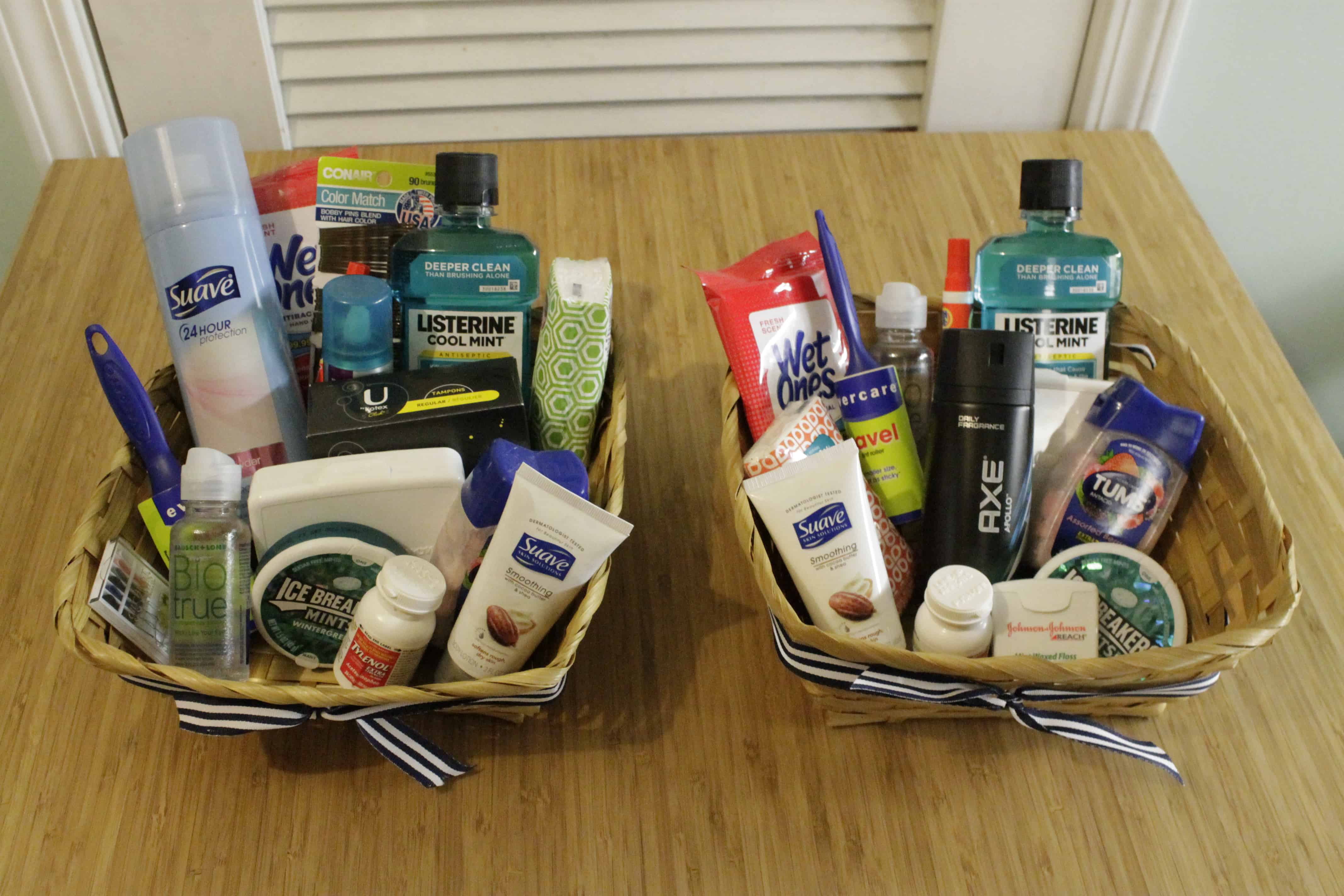 DIY Wedding Bathroom Baskets