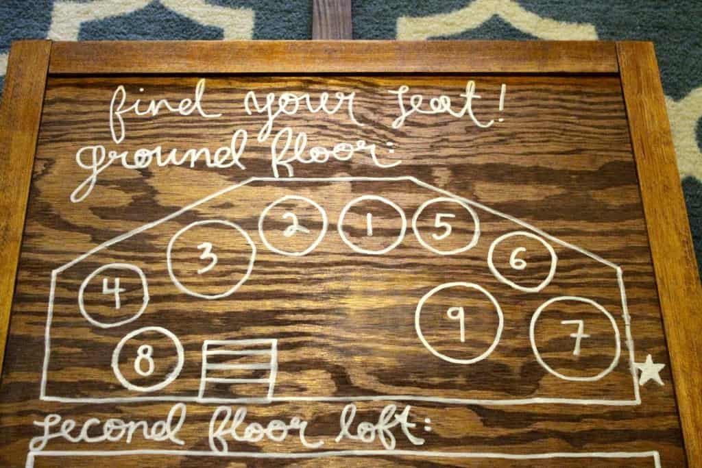 Wedding Table Layout Seating Chart Sign - Charleston Crafted