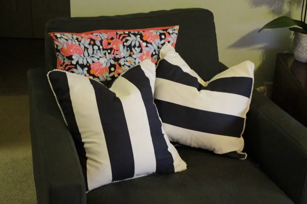 Sewing 101: Envelope Style Pillow Covers with Piping or Pom Pom Trim - Charleston Crafted