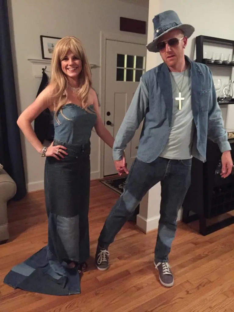 DIY Britney Spears and Justin Timberlake Denim VMAs Halloween Costume - Charleston Crafted