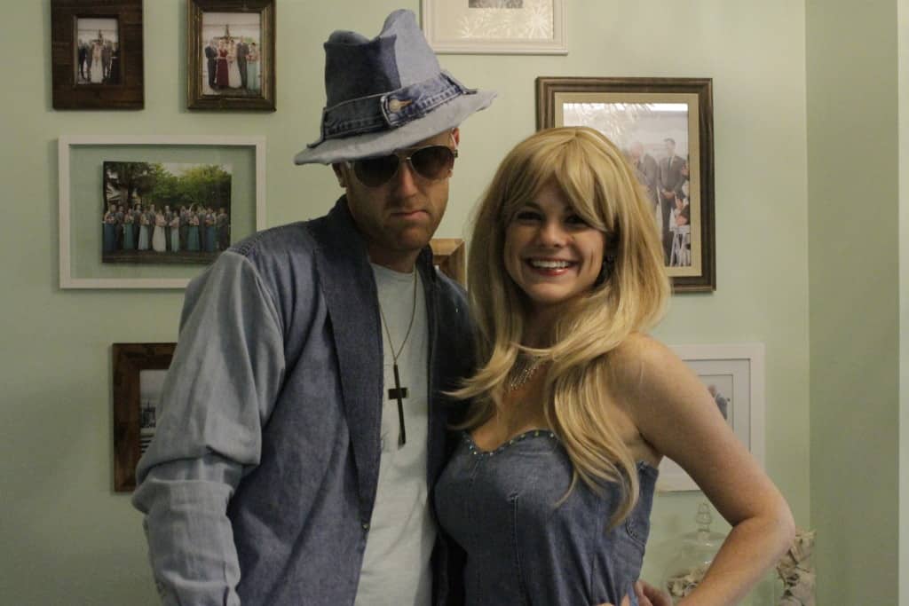 DIY Britney Spears and Justin Timberlake Denim VMAs Halloween Costume - Charleston Crafted