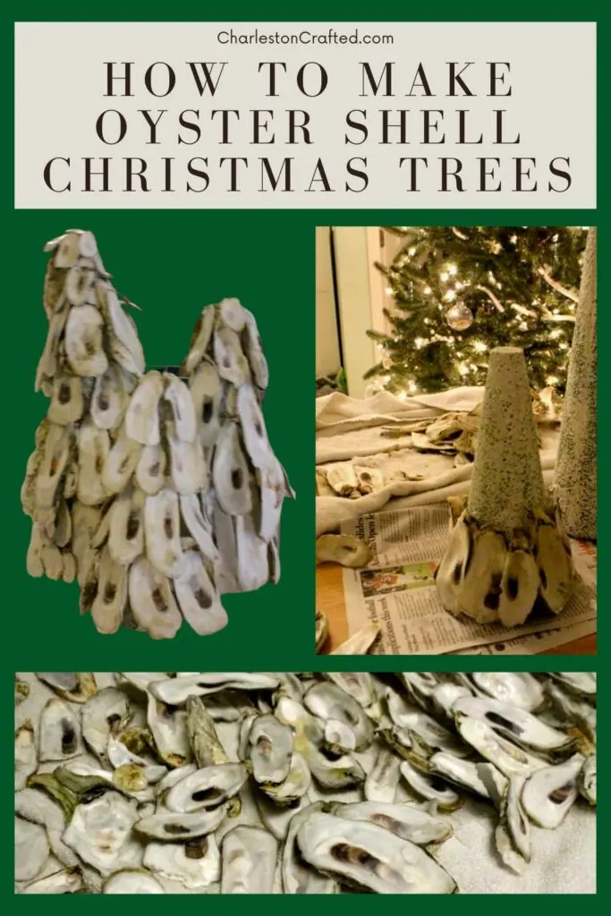 How to make oyster shell christmas trees