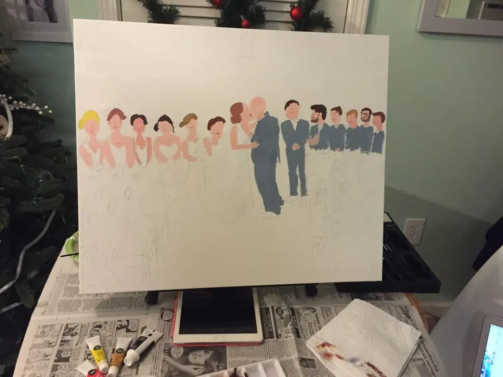 A Homemade Wedding Painting - Charleston Crafted