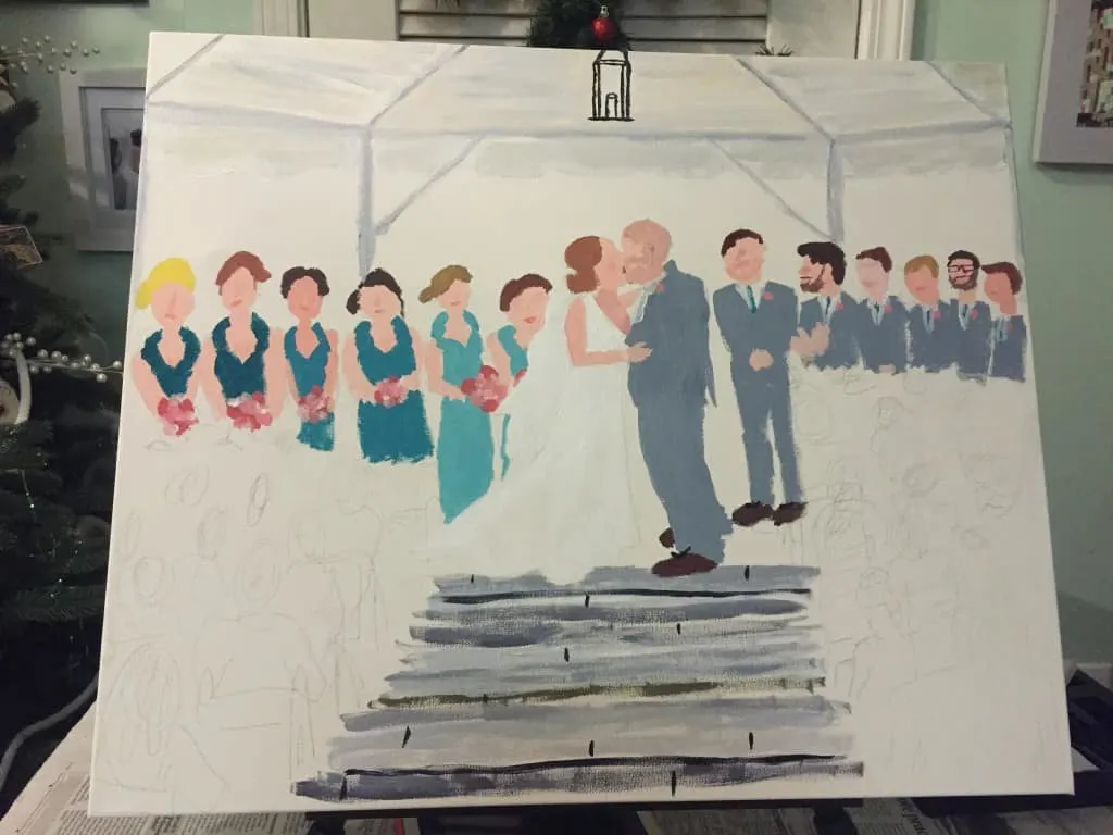 A Homemade Wedding Painting - Charleston Crafted