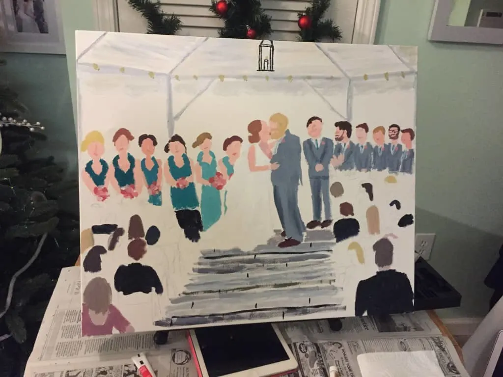 A Homemade Wedding Painting - Charleston Crafted