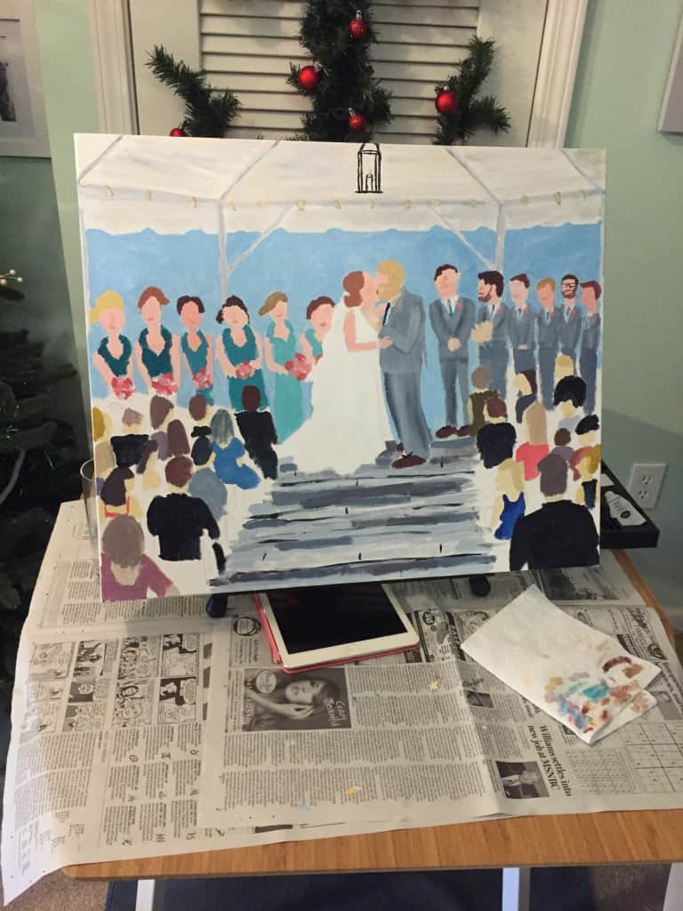 A Homemade Wedding Painting - Charleston Crafted