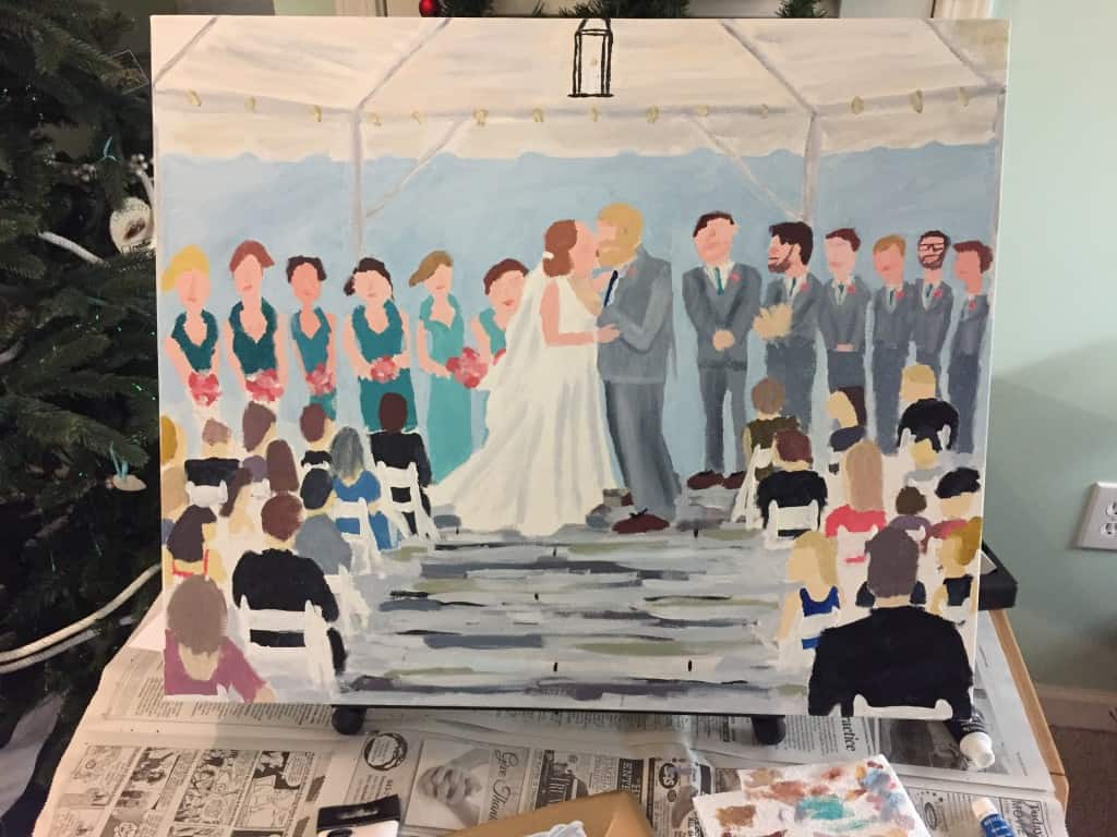 A Homemade Wedding Painting - Charleston Crafted