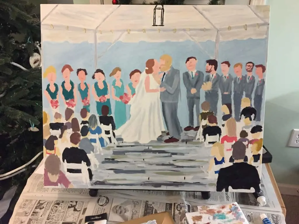 A Homemade Wedding Painting - Charleston Crafted