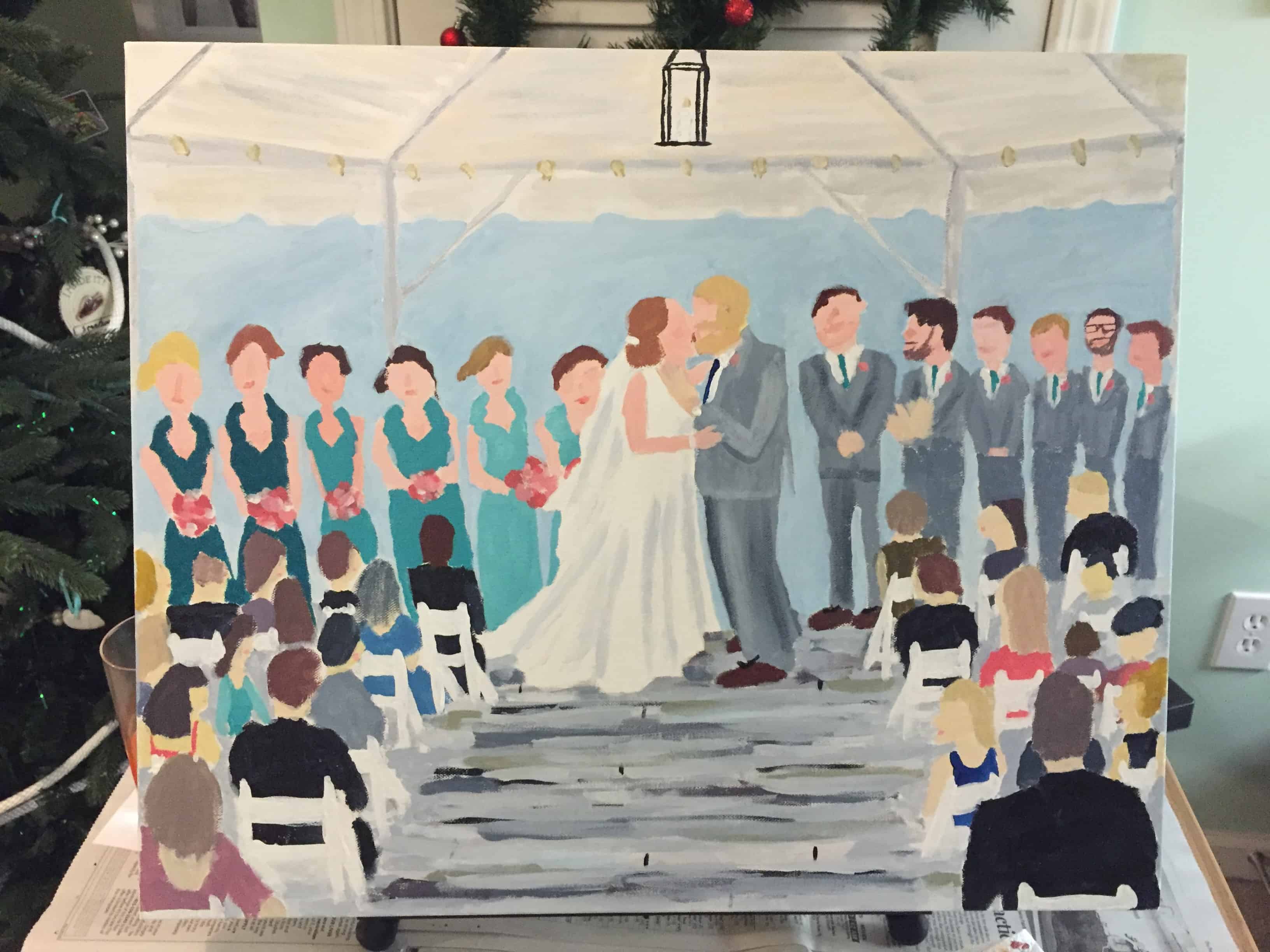 A Homemade Wedding Painting - Charleston Crafted