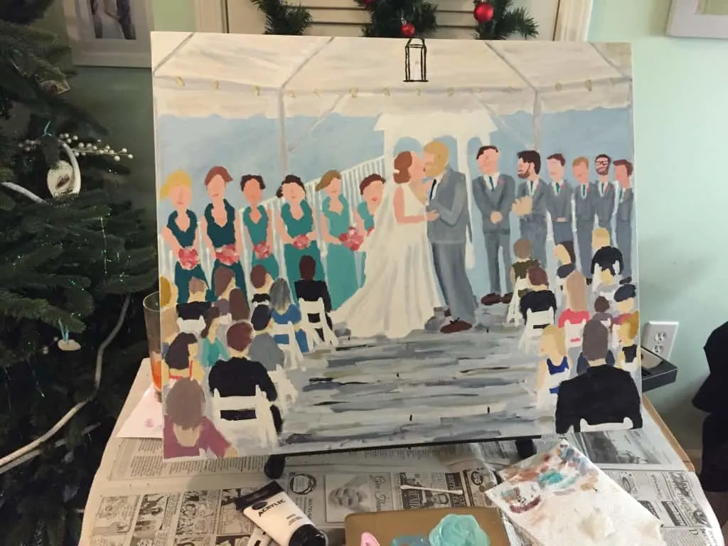 A Homemade Wedding Painting - Charleston Crafted