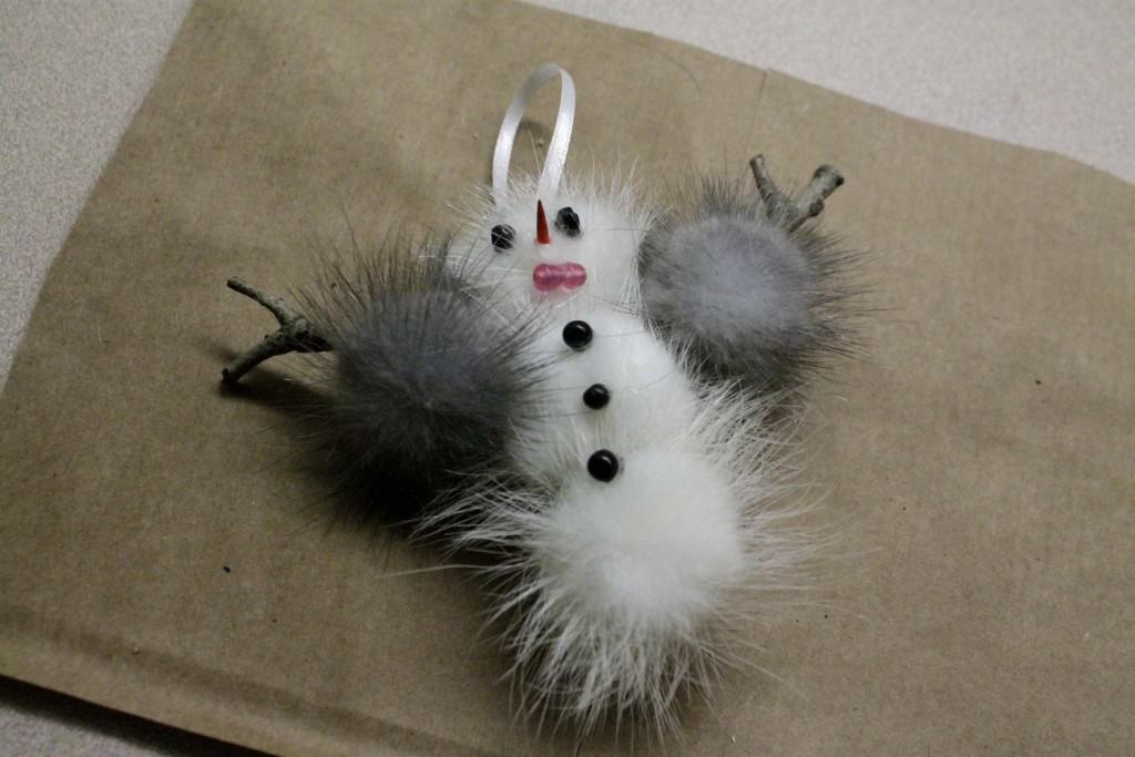 DIY Mink Snowman Ornament - Charleston Crafted