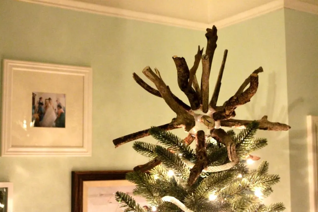 DIY Drift Wood Star Burst Tree Topper - Charleston Crafted