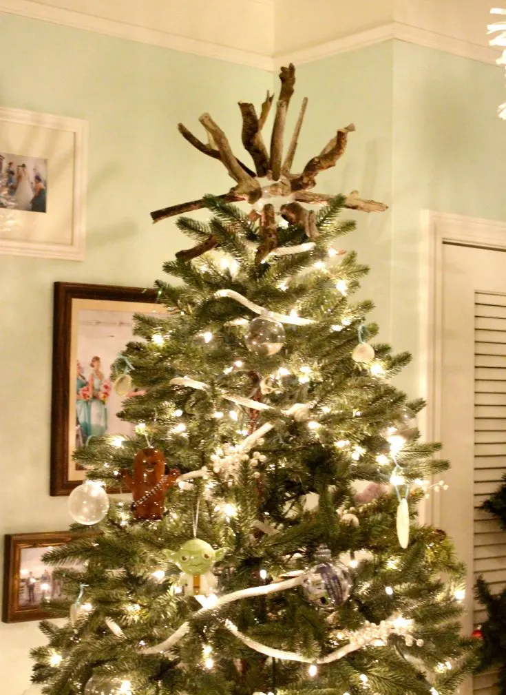 DIY Drift Wood Star Burst Tree Topper - Charleston Crafted