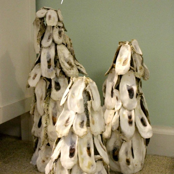 How to make an oyster shell Christmas tree