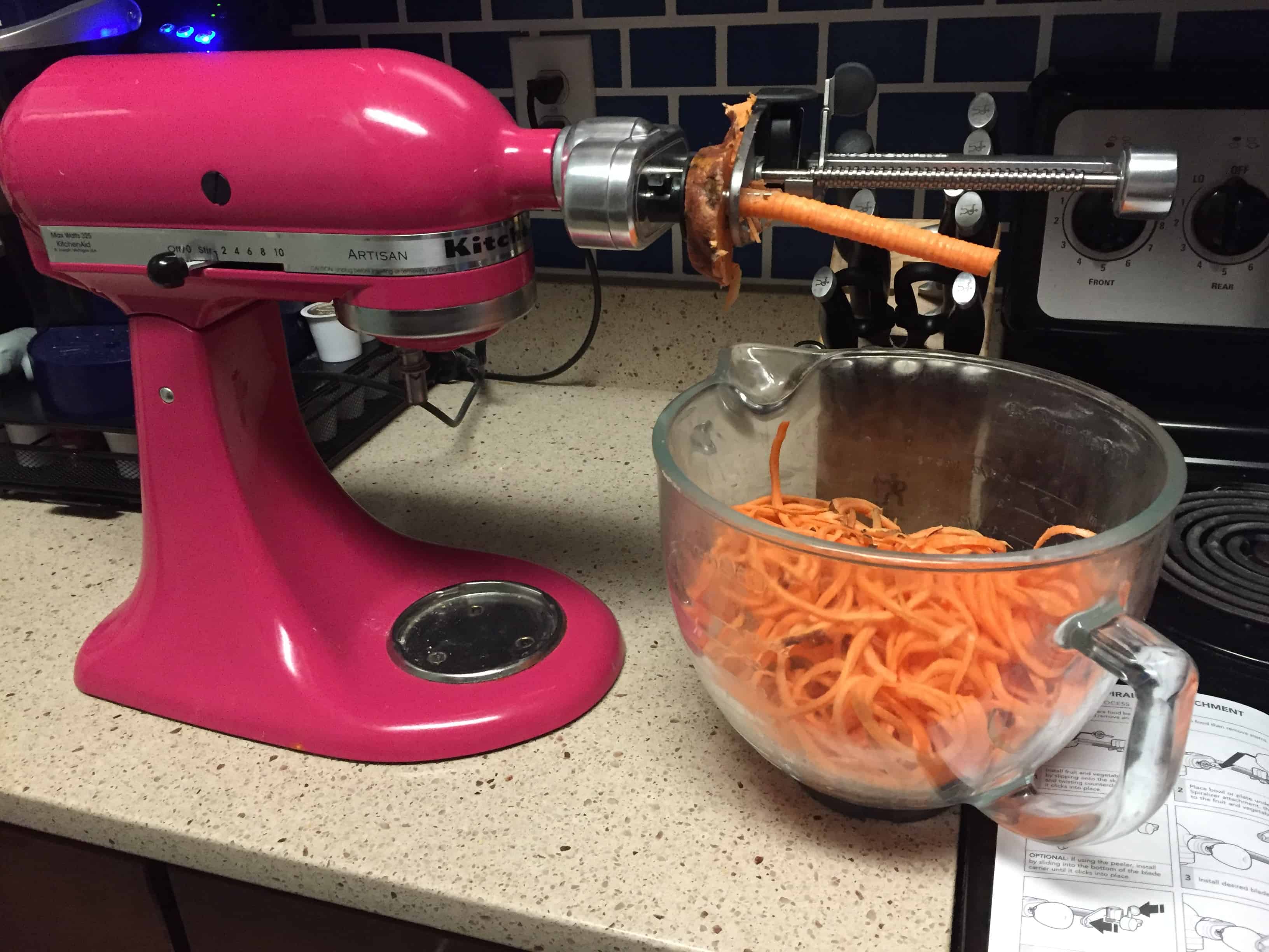 Testing out the KitchenAid Spiralizer Plus Attachment