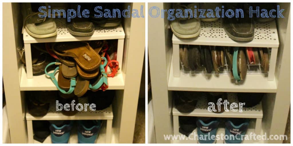 Simple Sandal Organization - Charleston Crafted