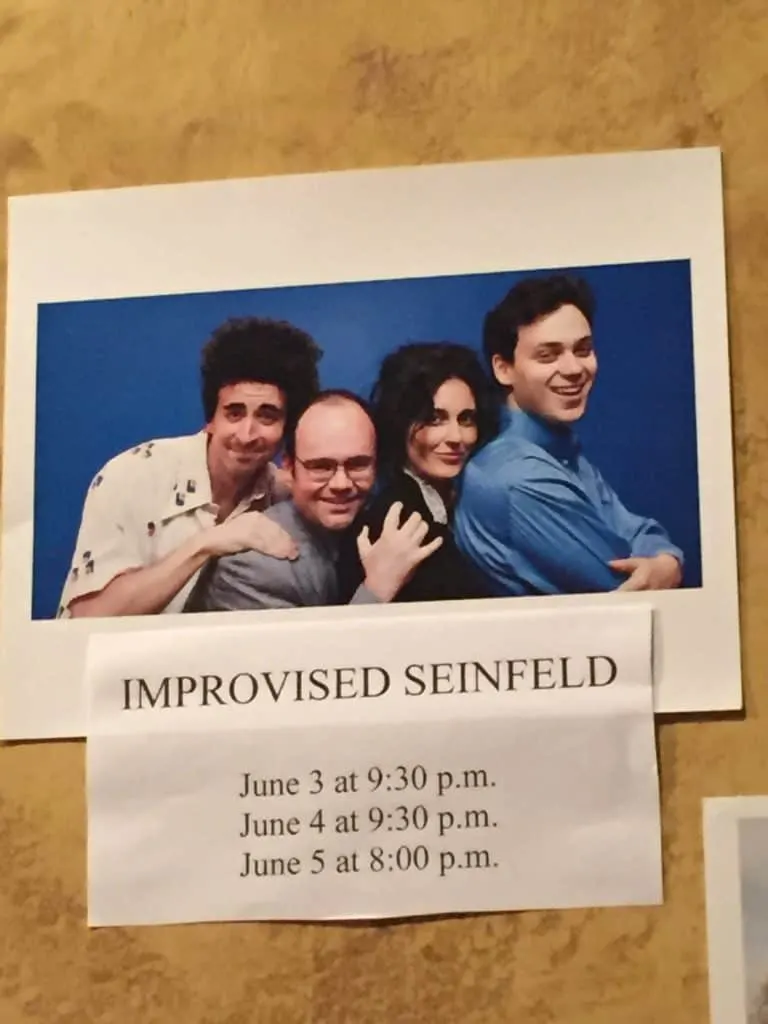 Improvised Seinfeld Review - Charleston Crafted