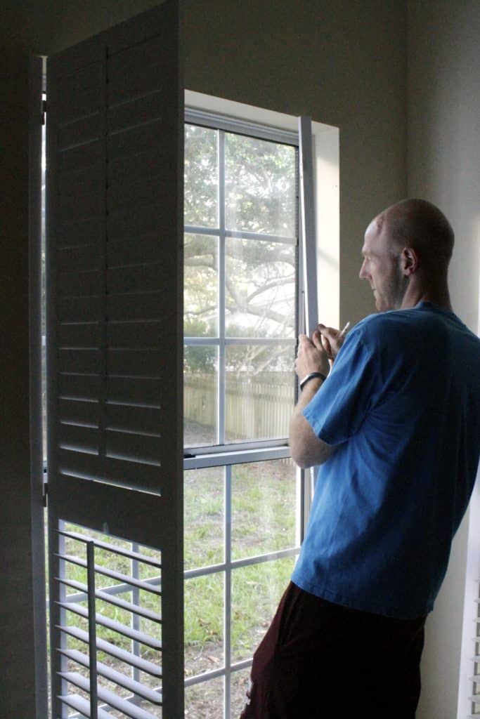 Plantation Shutters in the Living Room - Charleston Crafted