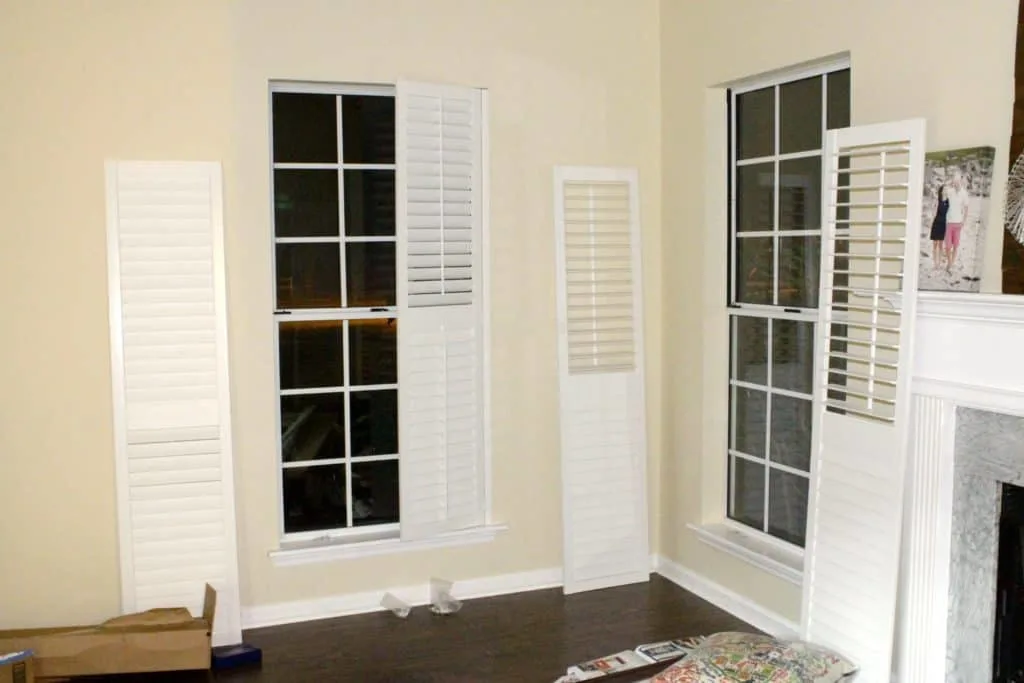 Plantation Shutters in the Living Room - Charleston Crafted