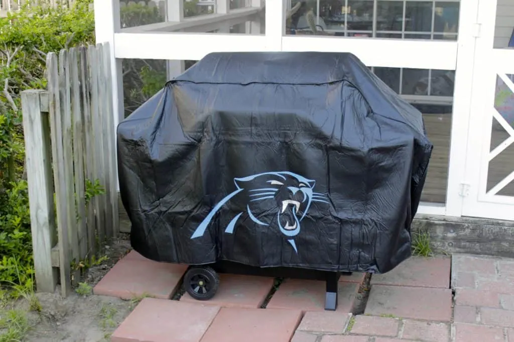New Grill and Carolina Panthers Grill Cover - Charleston Crafted