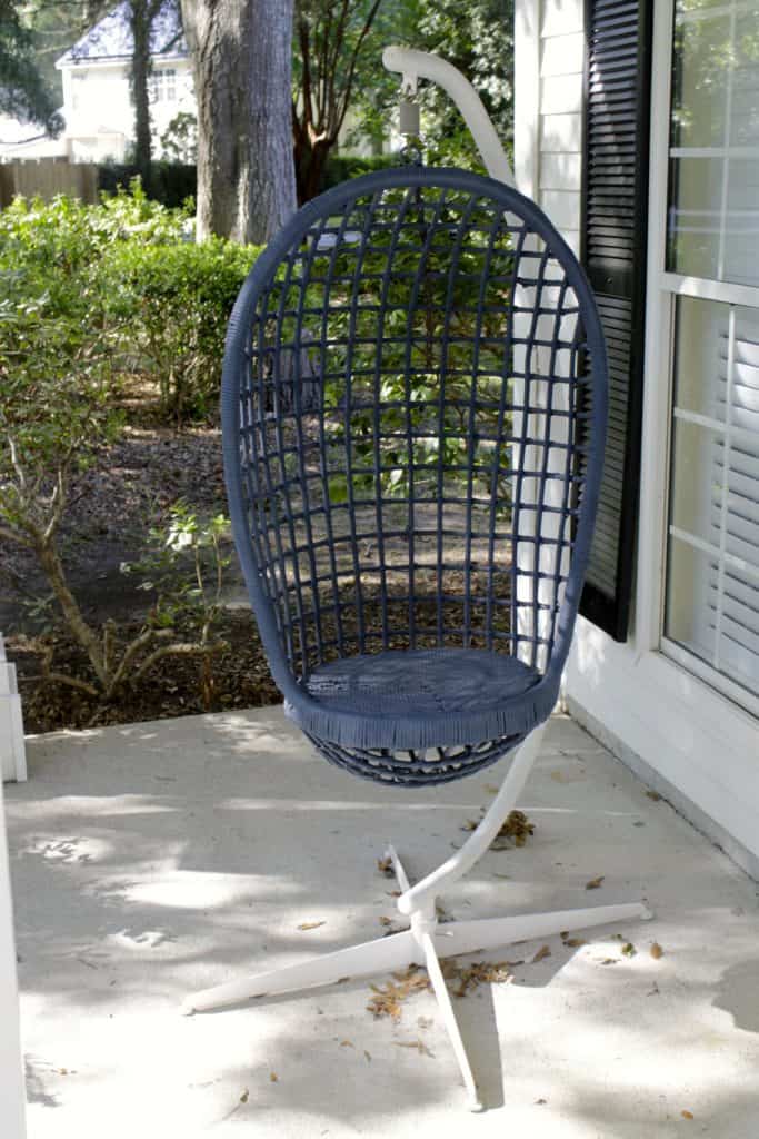 Wicker Egg Swing Spray Paint Update - Charleston Crafted