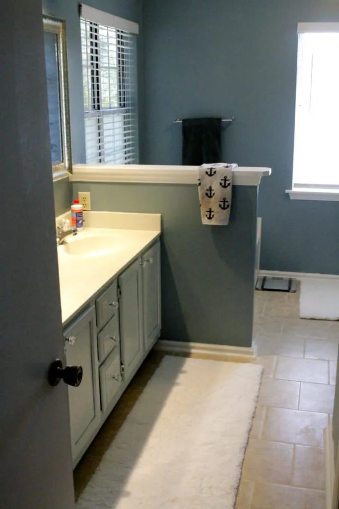 Painting the Bathroom Vanity - Charleston Crafted