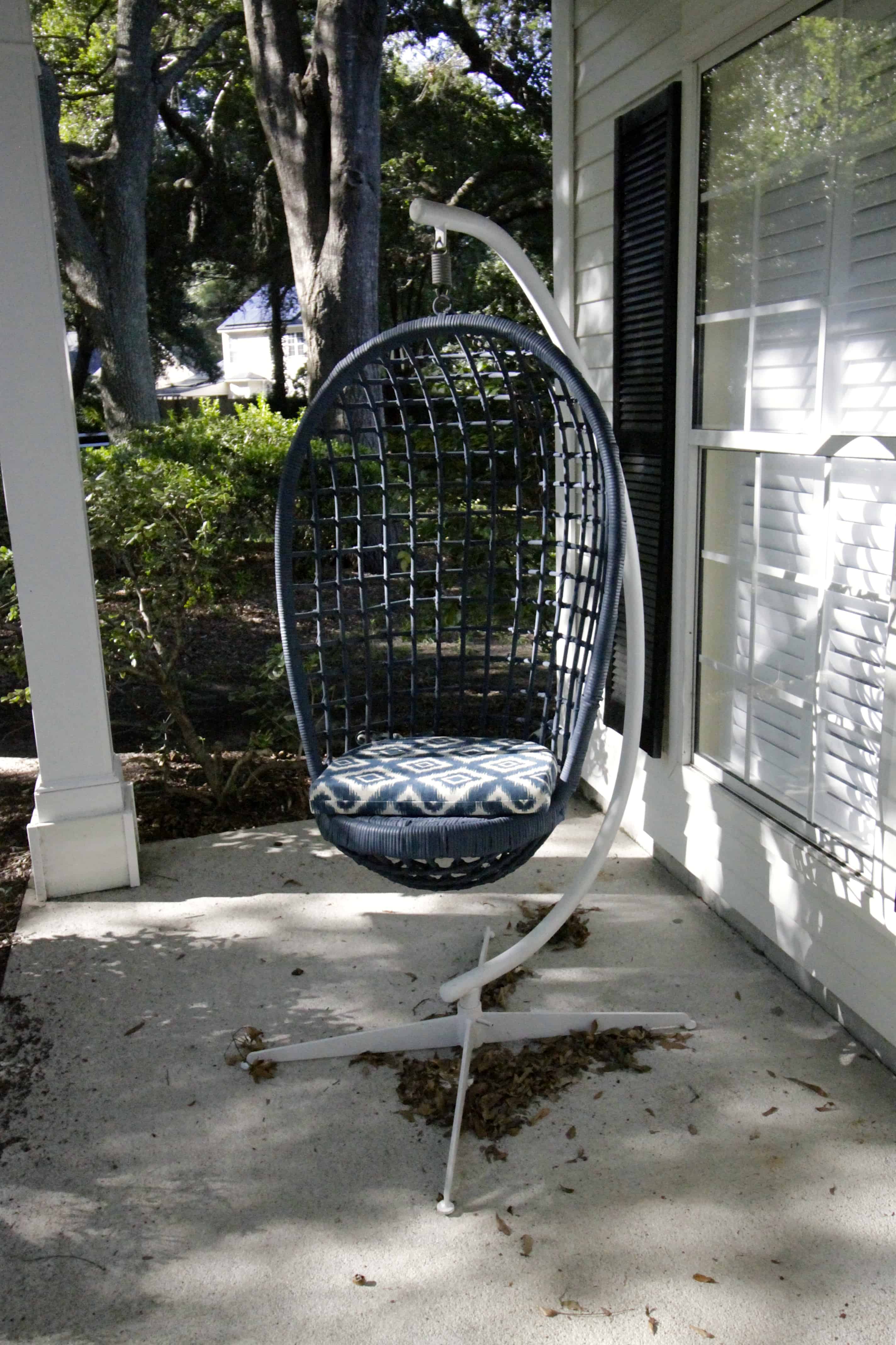 Wicker Egg Swing Spray Paint Update - Charleston Crafted