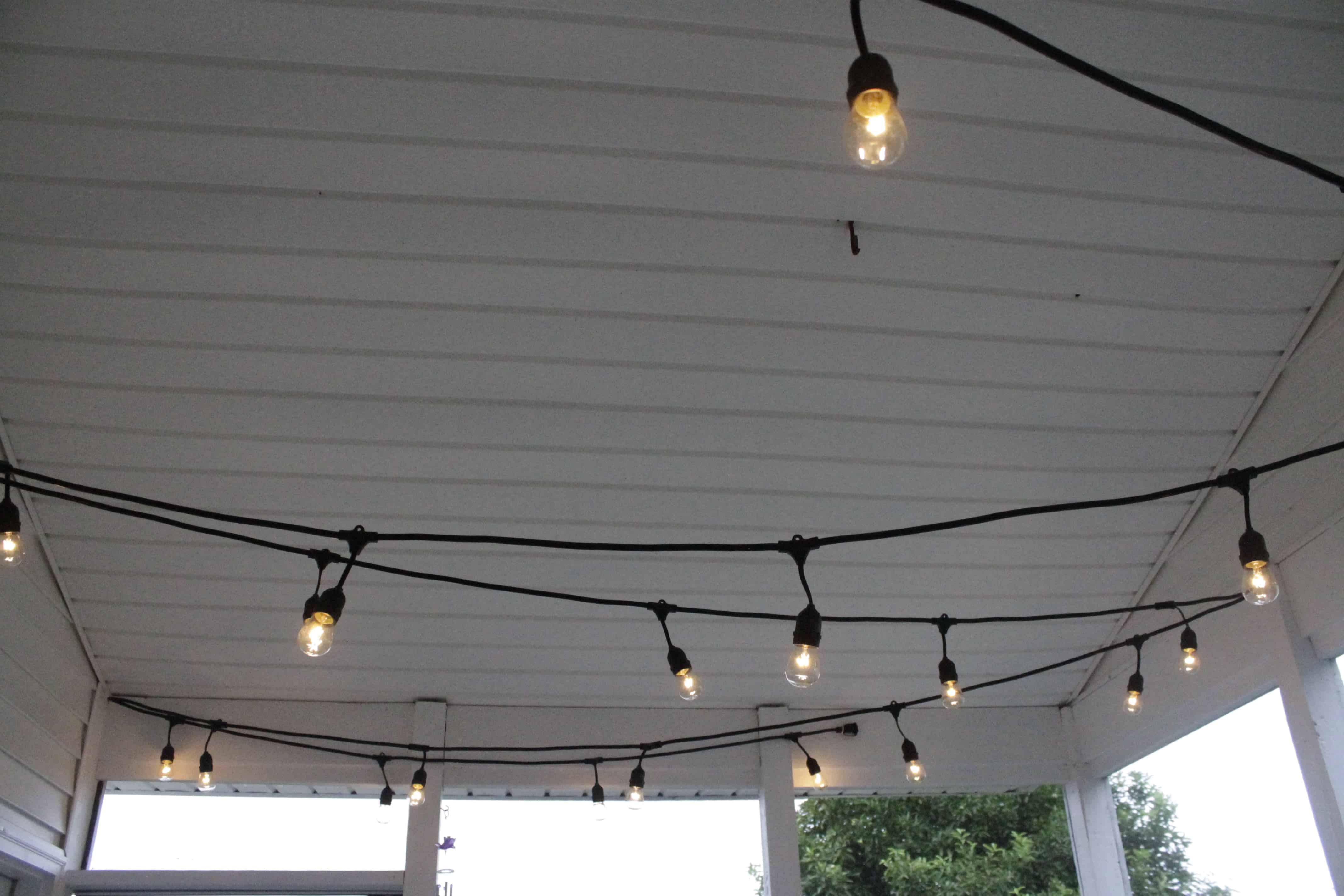 The Easiest Way To Hang String Lights On A Screened Porch Charleston 