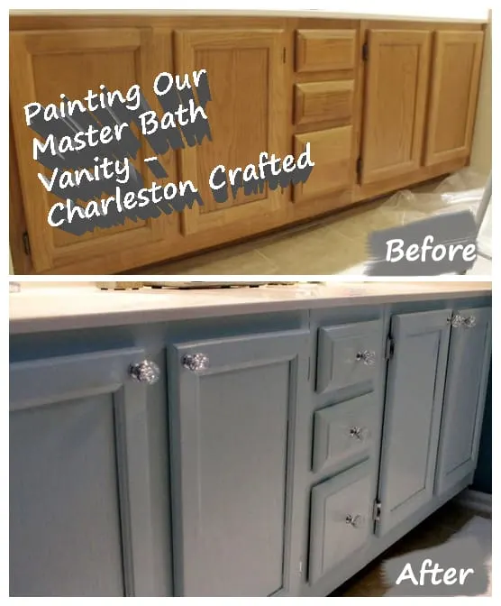 Painting the Bathroom Vanity - Charleston Crafted