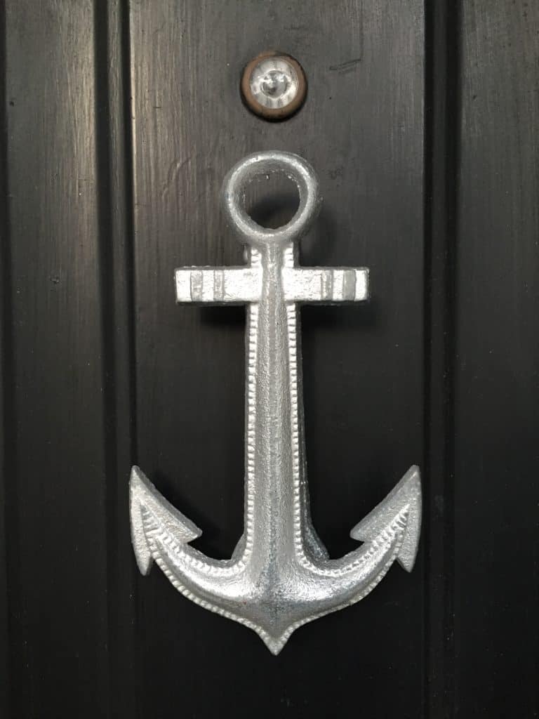Silver Anchor Door Knocker - Charleston Crafted