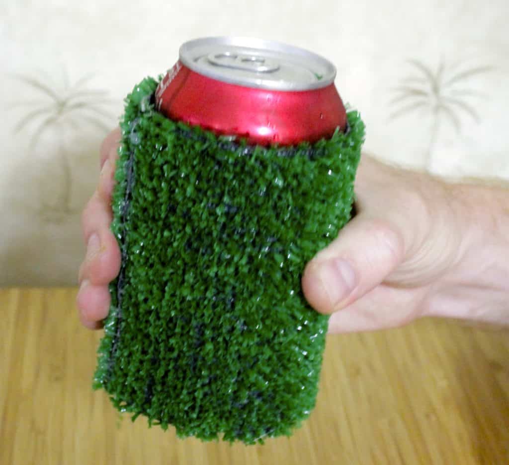 DIY Football Koozies and Coasters with Astroturf - Charleston Crafted