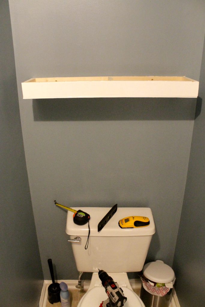 How to build and install floating shelves above a toilet - charleston crafted