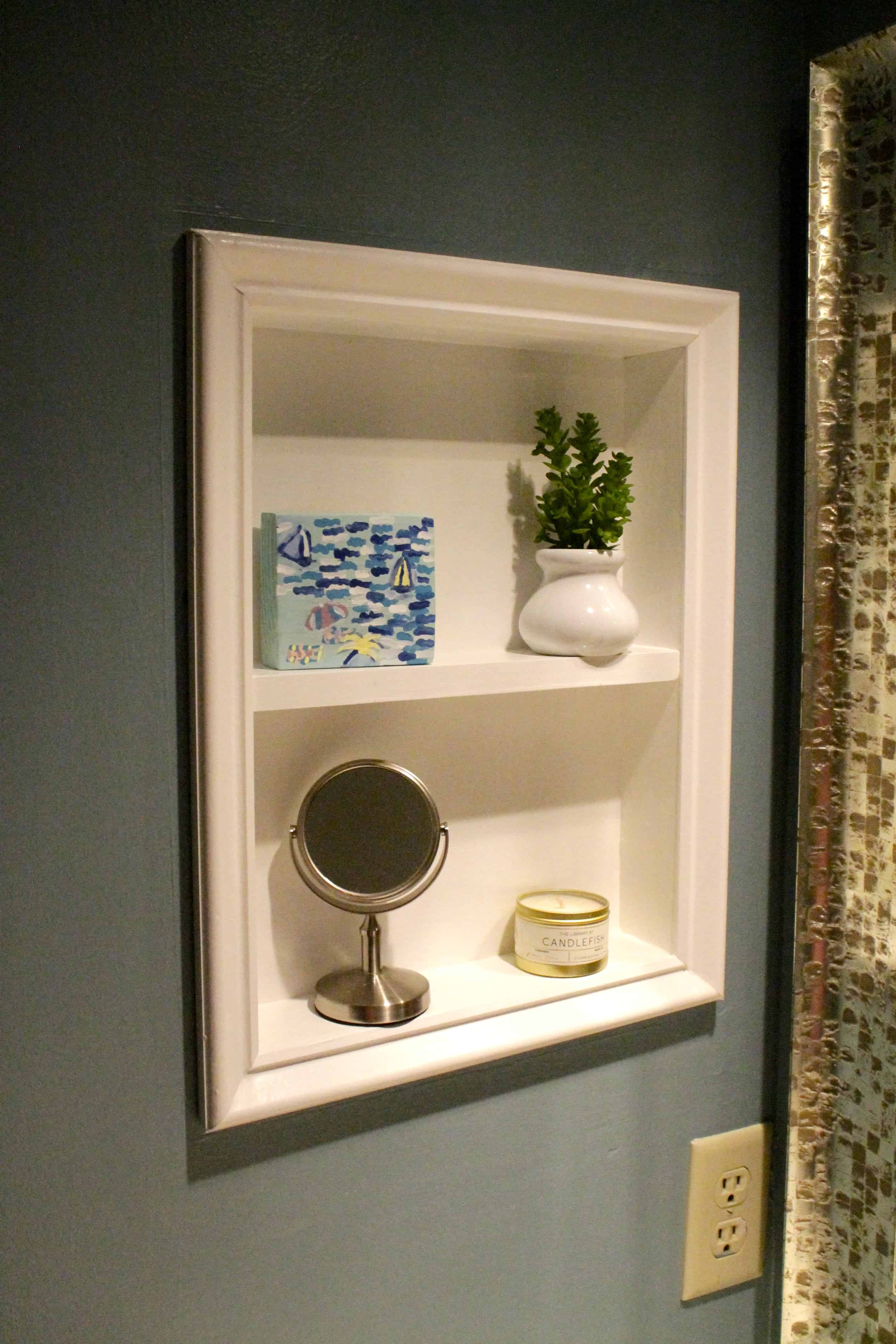 How To Turn An Old Medicine Cabinet Into Open Shelving